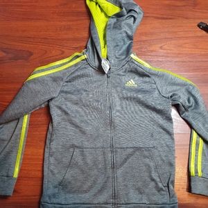 Adidas Youth Hoodie Zip Front Jacket Sz.7